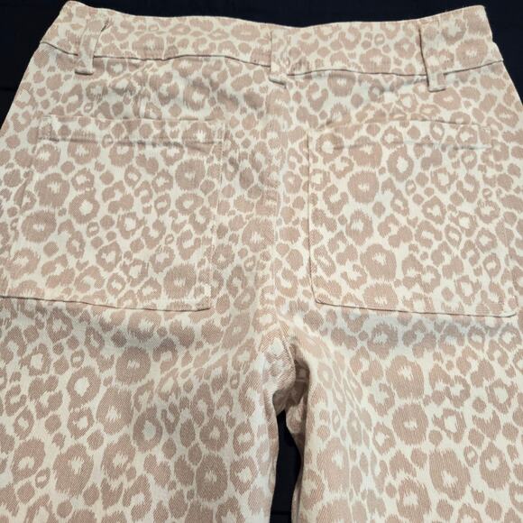 NWT Miou Muse Leopard Print Barrel Jeans Raw Hem High-rise Size M - Picture 7 of 11